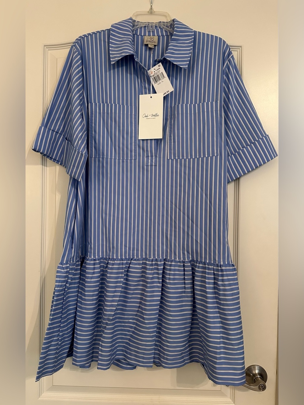 Oak & Trellis Striped Shirt Dress NWT